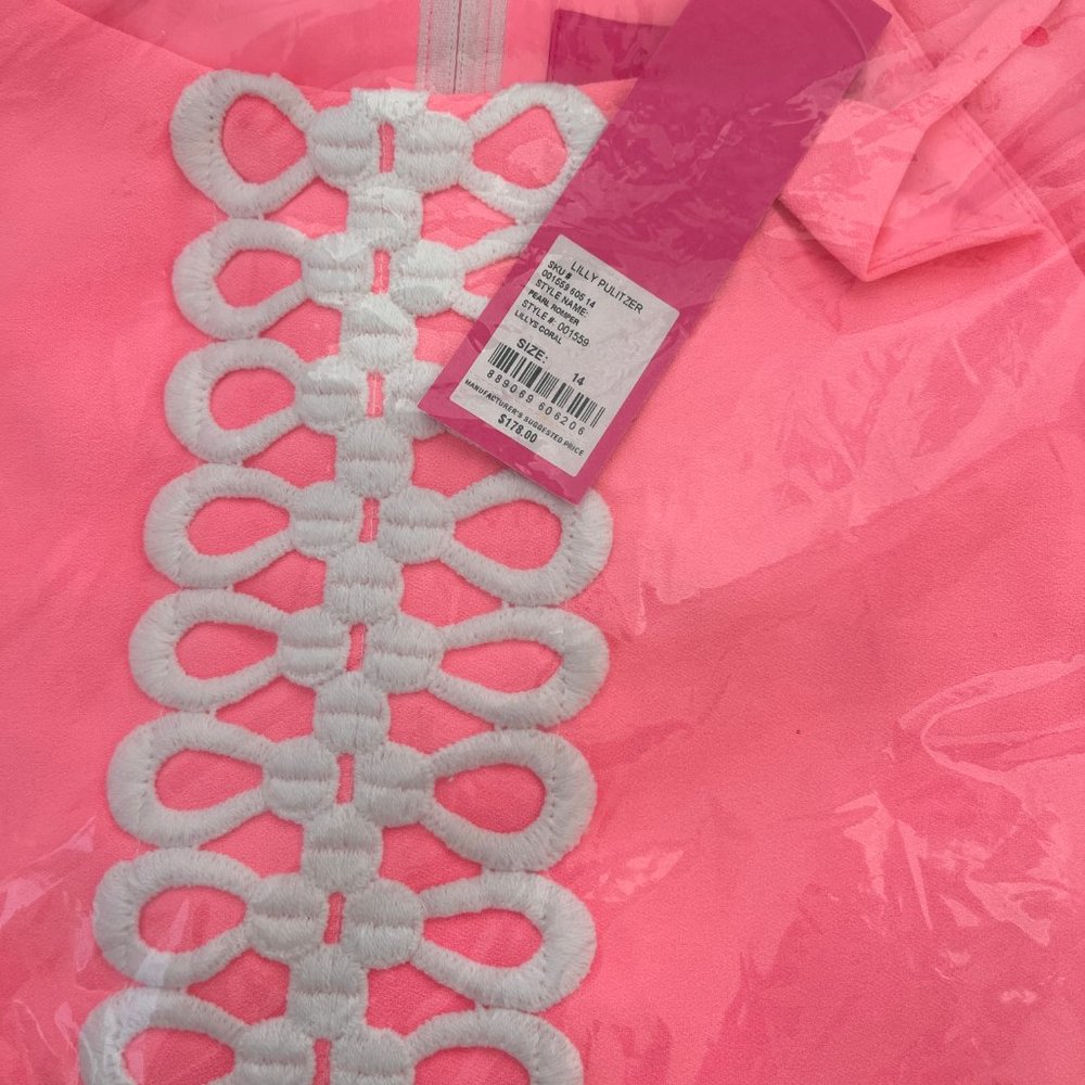 Lilly Pulitzer Woman's Pearl Romper - Lillys Coral - Sizes - Retails $178 - Picture 9 of 14